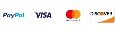 Paiement par PayPal, Visa, Mastercard et Discover